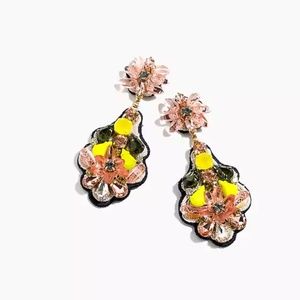 NWT J. Crew Botanical embroidered earrings